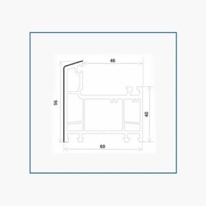 P60 KD, FRAME CASEMENT WINDOW (60*58)