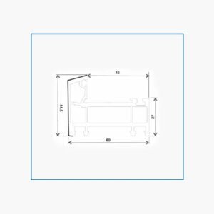 P60-GDK, FRAME CASEMENT NARROW (60*44.5)