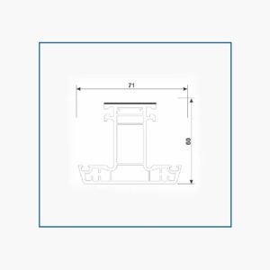 P60-ZT-D, MULLION T CASEMENT (60*71)