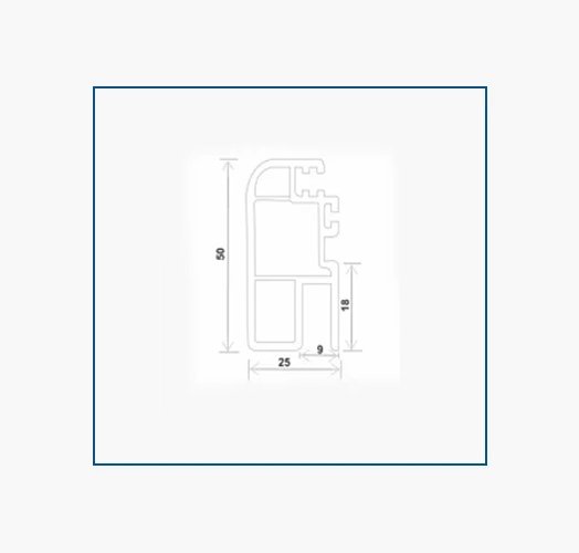 T80-88-DSS, SASH FLY MESH PROFILE