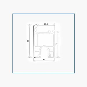 T-MS, SLIDING DOOR SASH (42*88)