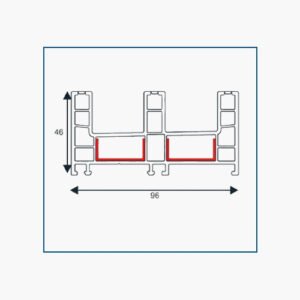 SLIDING 3 TRACK FRAME 96*46